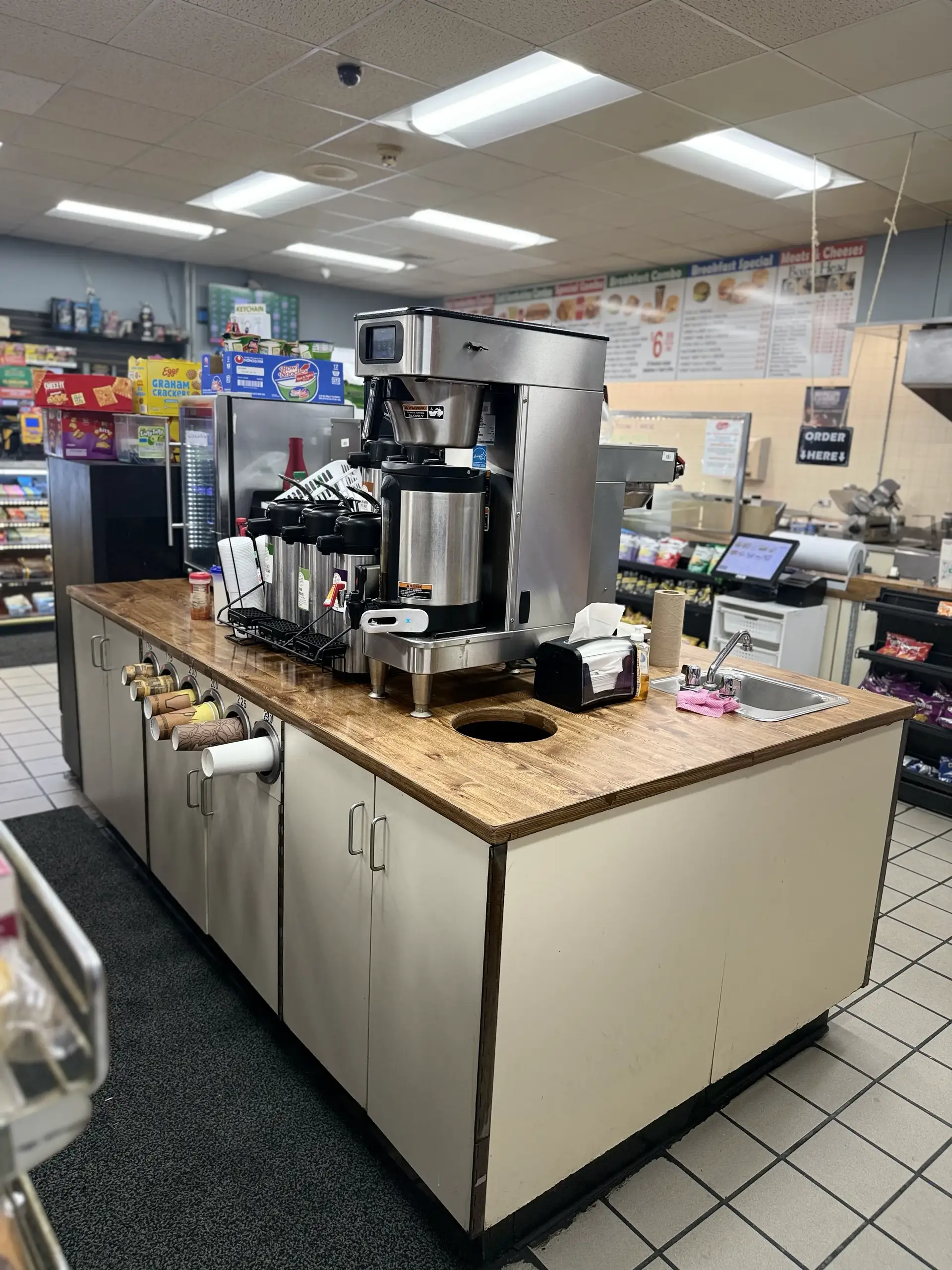 Coffee station at Krauszer's